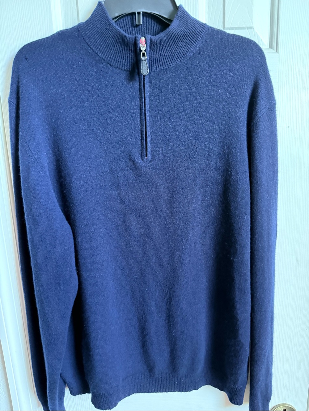 George Navy Half-Zip Men's Sweater - Cashmere